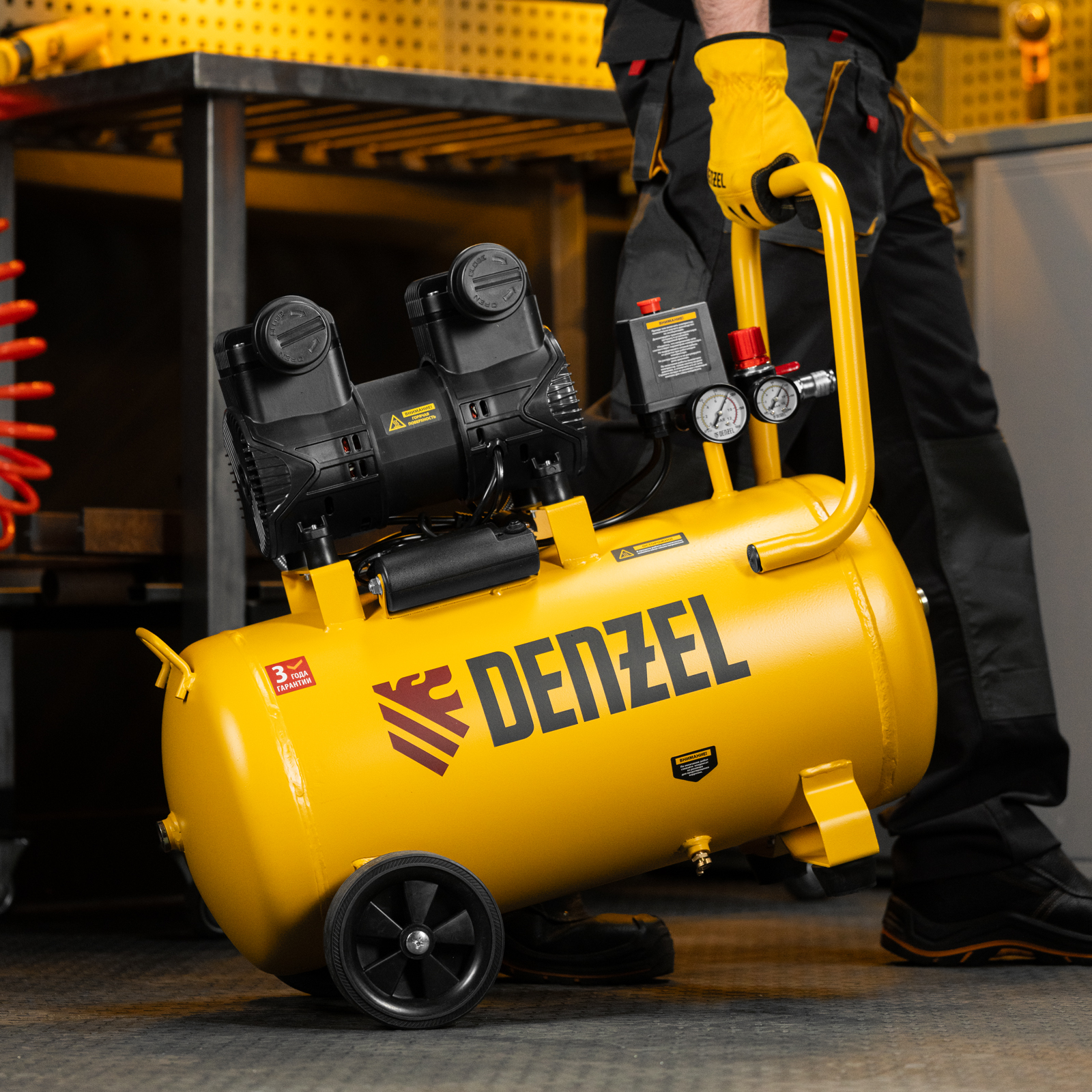 Поршневой компрессор DENZEL DLP-1500/50