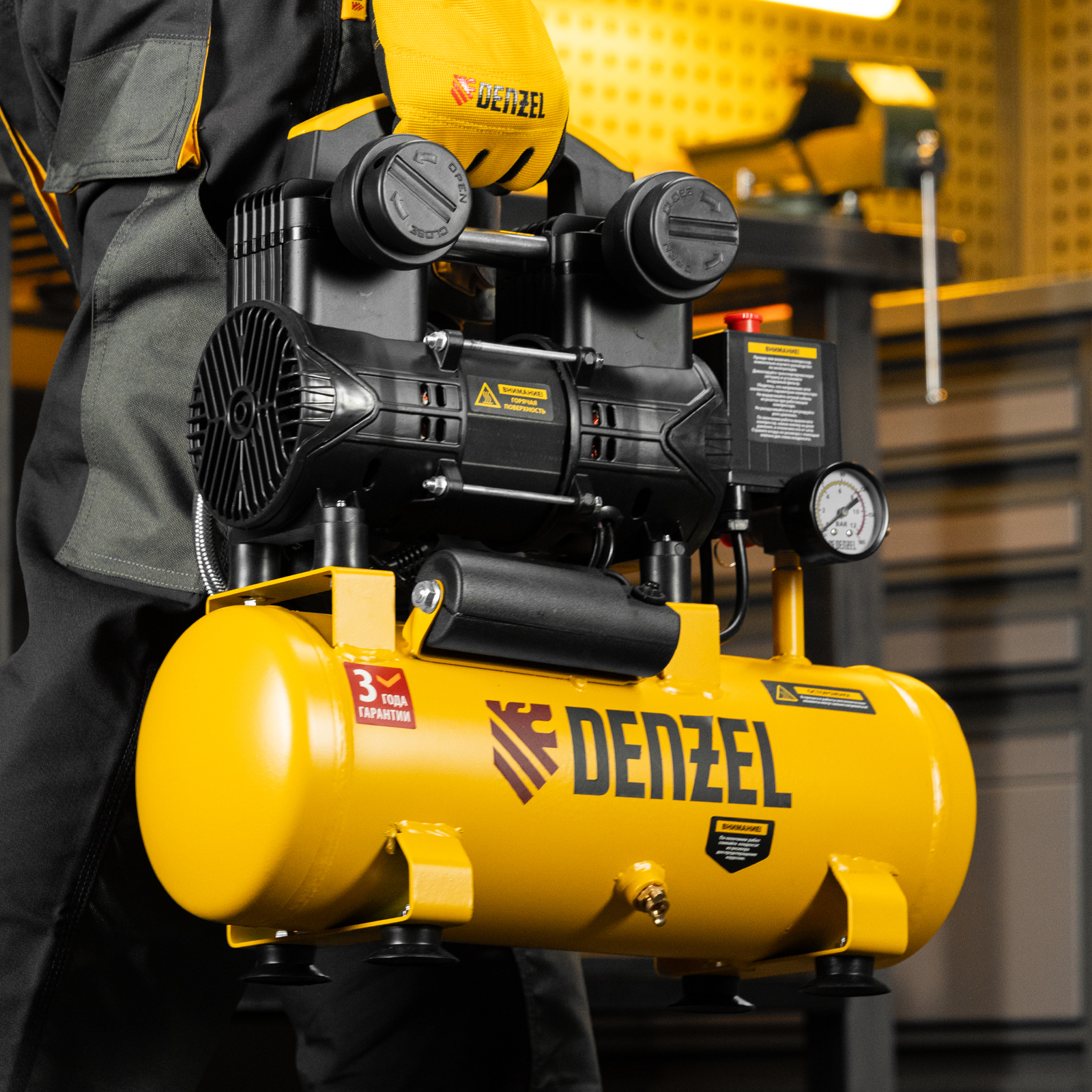 Поршневой компрессор DENZEL DLP-950/10