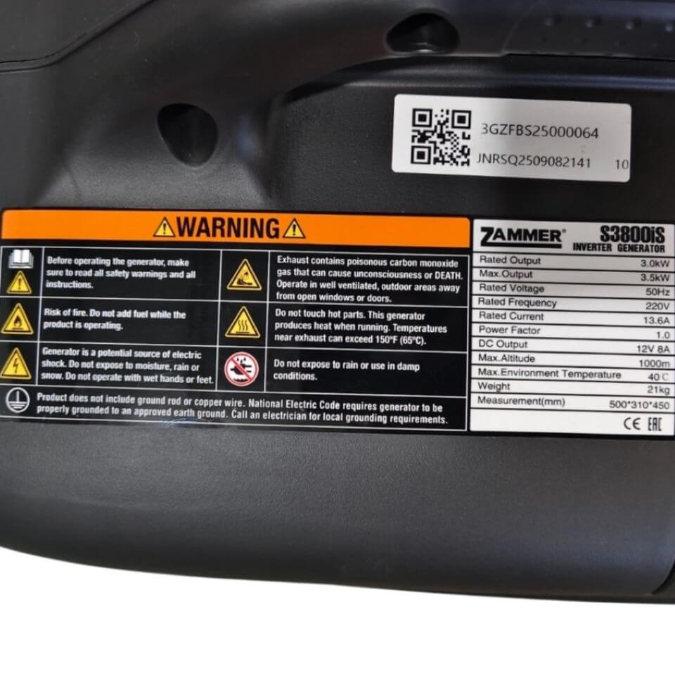 Генератор Zammer S3800iS